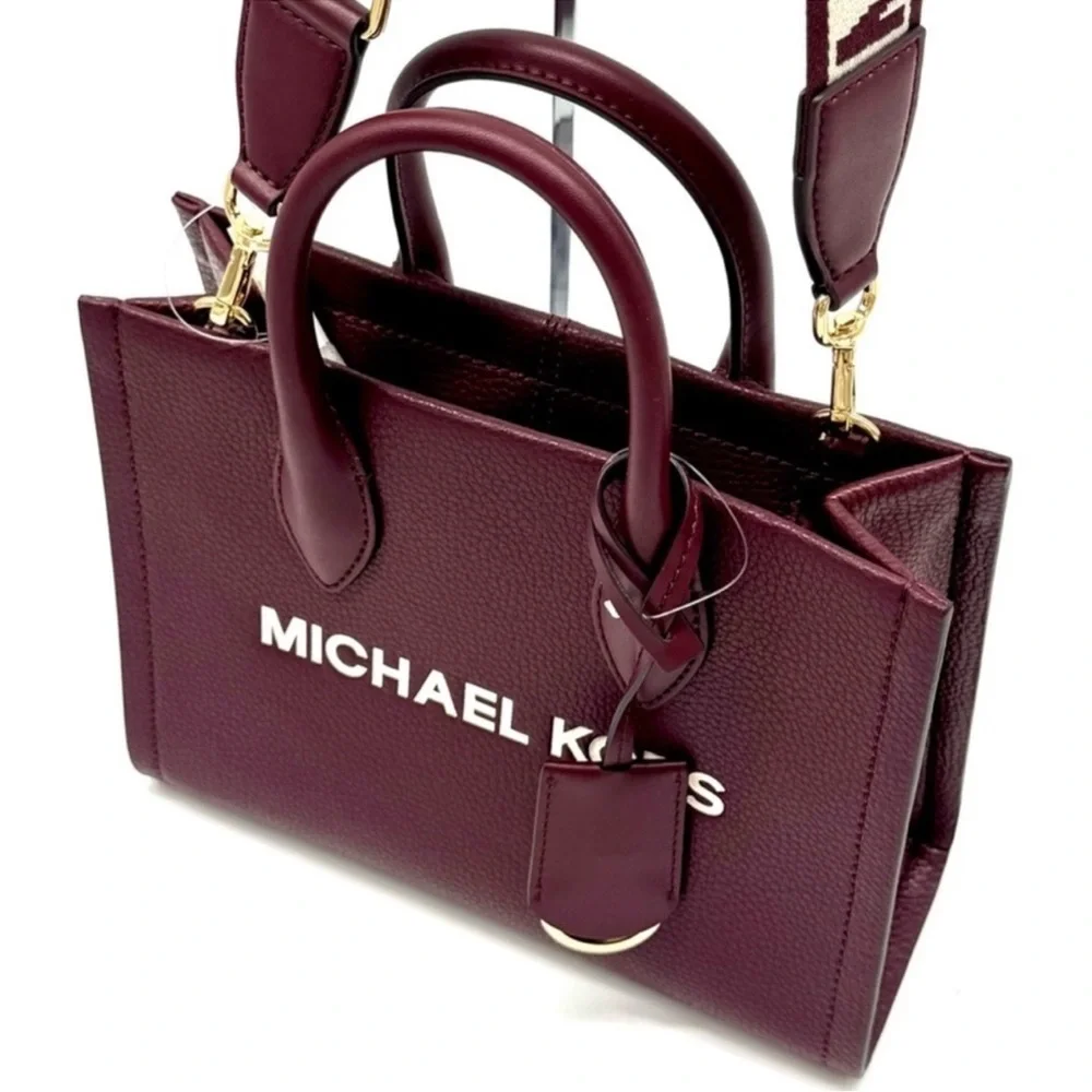 Michael Kors Mirella Small Logo Crossbody Bag & Matching Bifold Wallet Ox Blood